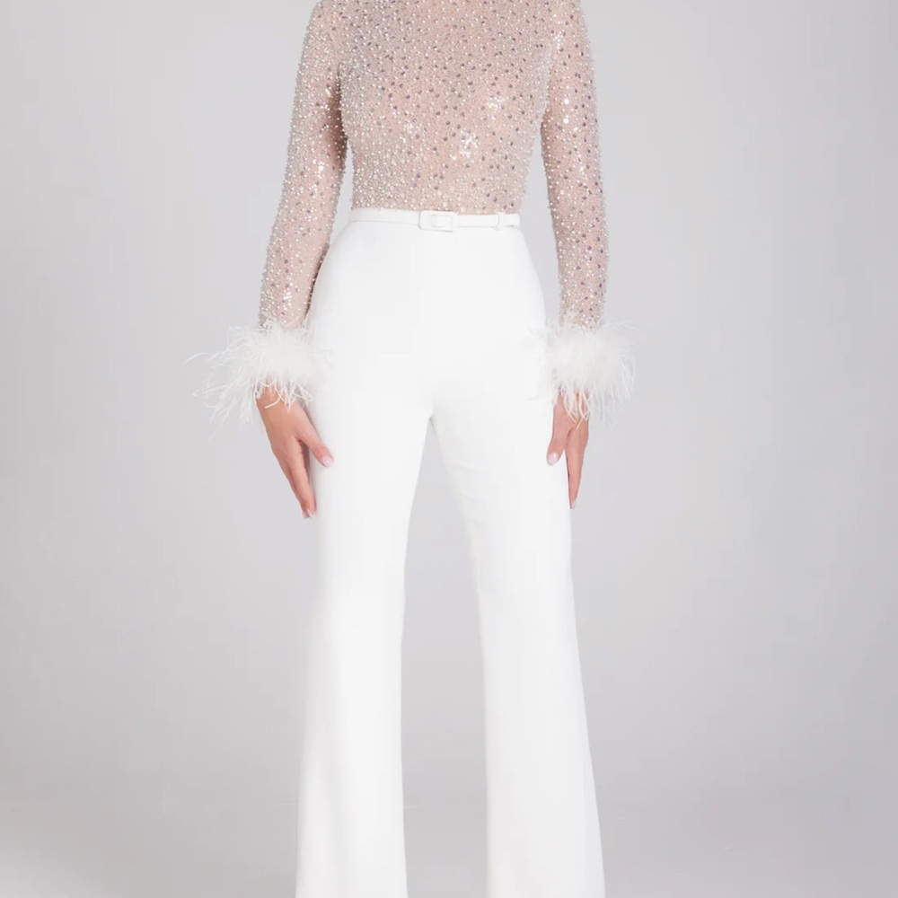 Nadine Merabi Elegant White Women's Jumpsuit